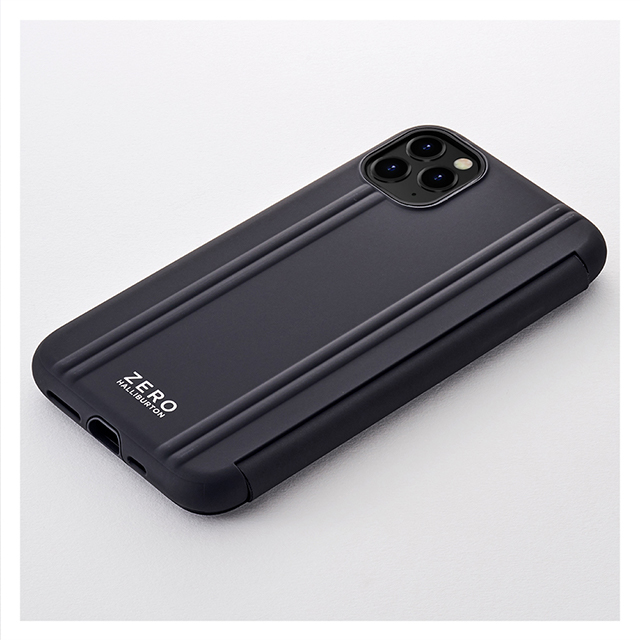 【iPhone11 Pro ケース】ZERO HALLIBURTON Hybrid Shockproof Flip case for iPhone11 Pro (Black)サブ画像