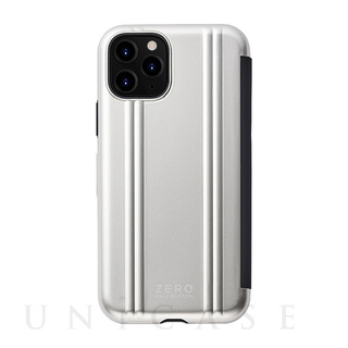 【iPhone11 Pro ケース】ZERO HALLIBURTON Hybrid Shockproof Flip case for iPhone11 Pro (Silver)