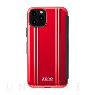 【iPhone11 Pro ケース】ZERO HALLIBURTON Hybrid Shockproof Flip case for iPhone11 Pro (Red)