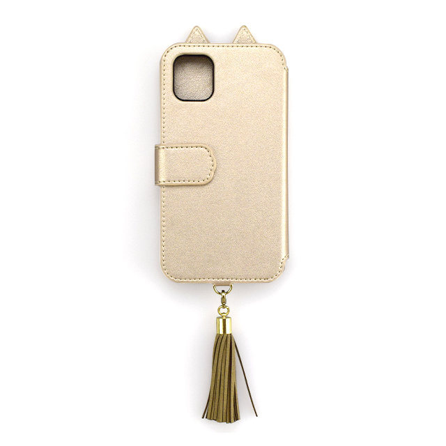 【iPhone11/XR ケース】Tassel Tail Cat Flip Case for iPhone11 (gold)goods_nameサブ画像