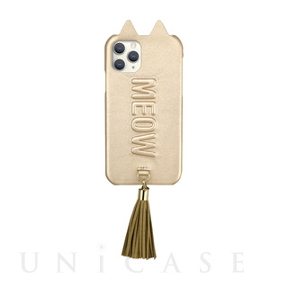 【iPhone11 Pro ケース】Tassel Tail Cat Case for iPhone11 Pro (gold)