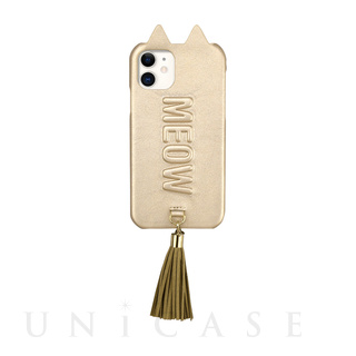 【iPhone11/XR ケース】Tassel Tail Cat Case for iPhone11 (gold)