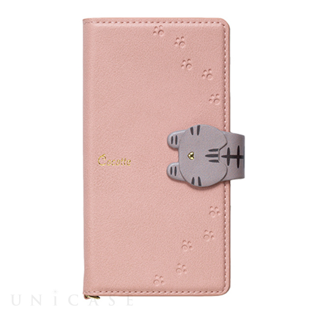 マルチ スマホケース マルチタイプ手帳型ケース Cocotte Pink Beige Natural Design Iphoneケースは Unicase
