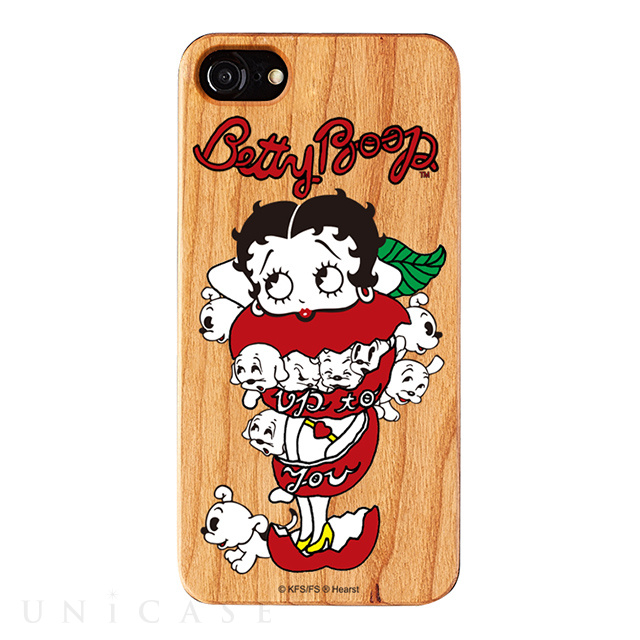 【iPhone8/7/6s/6 ケース】yanagida masami × Betty Boop ウッドケース (モギタテボイスがはにかむゴキゲンベティー)