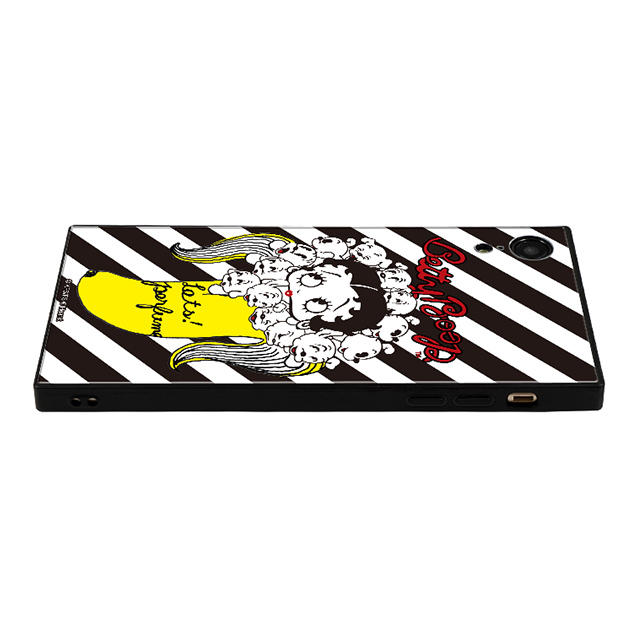 【iPhoneXR ケース】yanagida masami × Betty Boop スクエア型 ガラスケース (パヒューム日和に囁く気まぐれベティー Stripe)goods_nameサブ画像