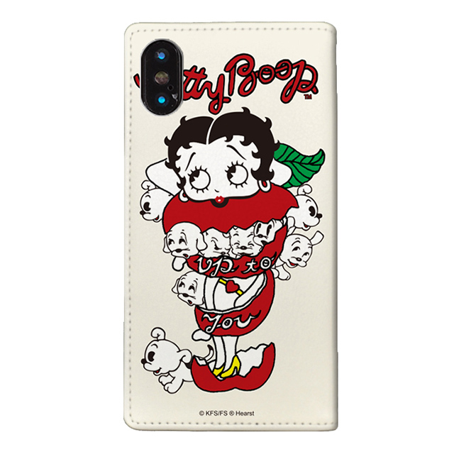 【iPhoneXS/X ケース】yanagida masami × Betty Boop 手帳型ケース (モギタテボイスがはにかむゴキゲンベティー)goods_nameサブ画像