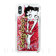 【iPhoneXS/X ケース】Betty Boop グリッターケース (Red Dress)