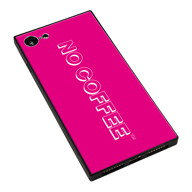 【iPhone8/7 ケース】NO COFFEE スクエア型 ガラスケース (NC LOGO Pink White)goods_nameサブ画像