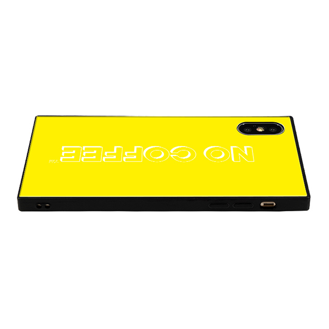 【iPhoneXS/X ケース】NO COFFEE スクエア型 ガラスケース (NC LOGO Yellow White)goods_nameサブ画像