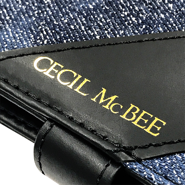 【マルチ スマホケース】CECIL McBEE マルチ手帳ケース (ダイアゴナルストライプ/DENIM)goods_nameサブ画像