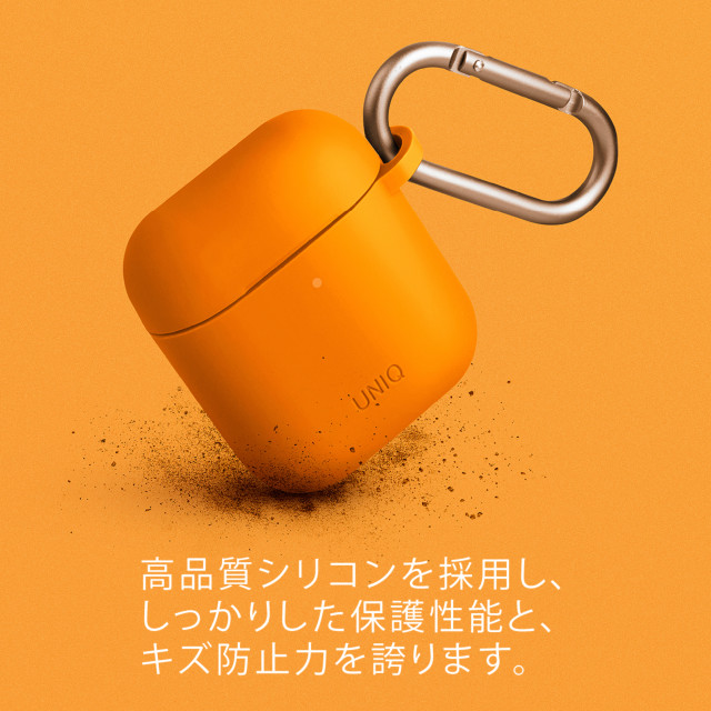 【AirPods(第2/1世代) ケース】Vencer AirPods シリコン ケース (イヤーピース ・ スポーツネックストラップ ・ カラビナフック付属) - バーガンディサブ画像