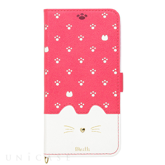 【iPhone11 ケース】手帳型ケース Minette (Vivid Pink)