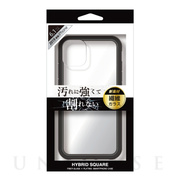 【iPhone11 ケース】背面型繊維ガラスケース HYBRID SQUARE (Clear Black)
