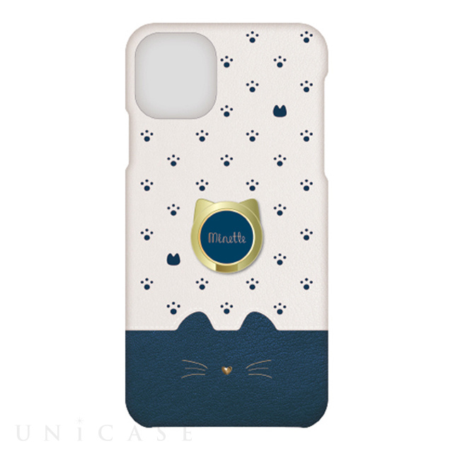 【iPhone11 ケース】背面ケース Minette (Navy)