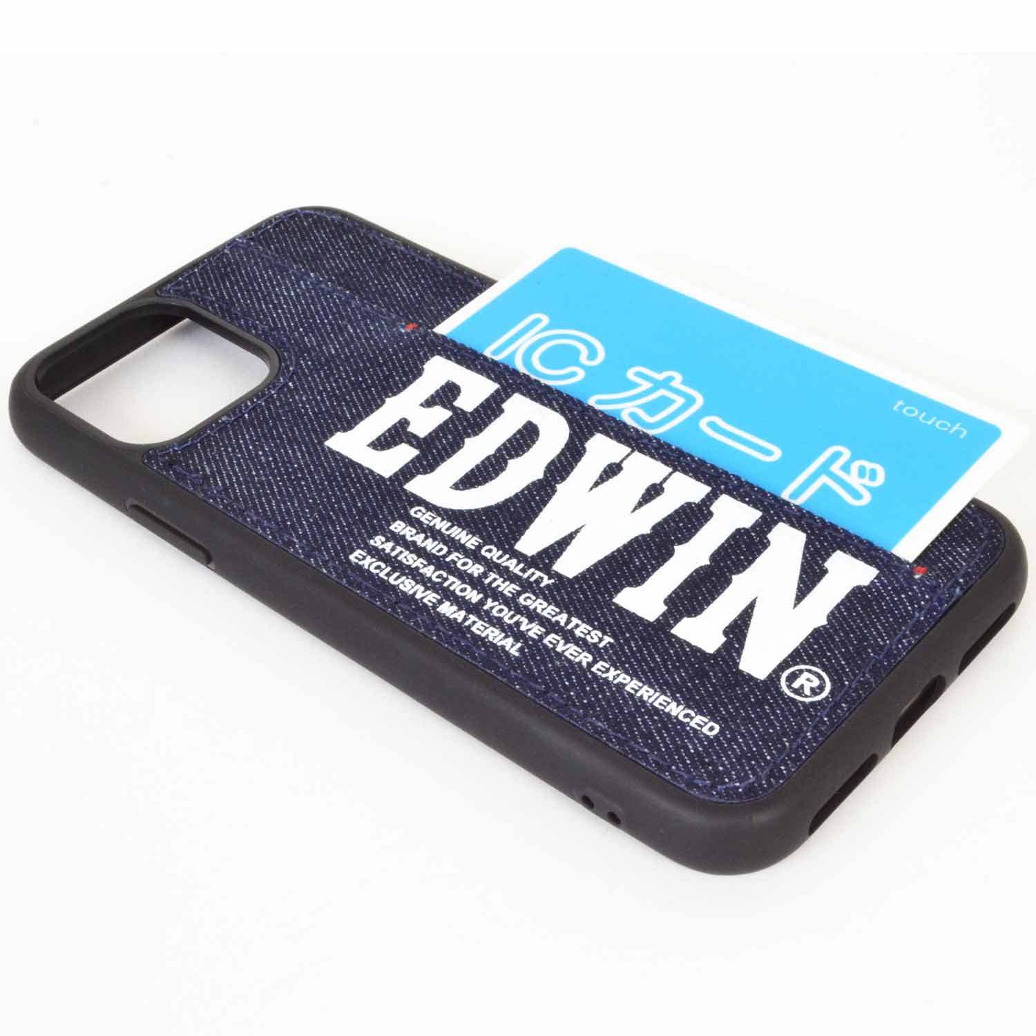 【iPhone11 Pro ケース】EDWIN 背面ケース (プリントデニム)goods_nameサブ画像