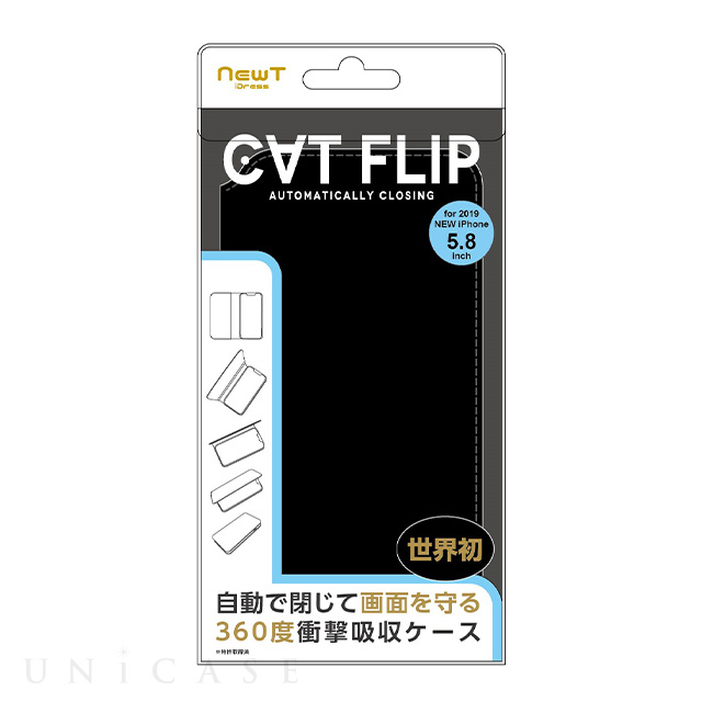 【iPhone11 Pro ケース】NEWT CAT FLIP (ブラック)