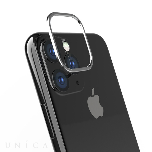 【iPhone11 Pro】カメラレンズ保護アルミフレーム (シルバー)