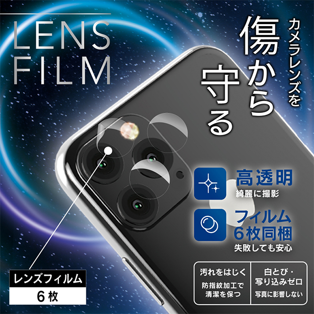 【iPhone11 Pro Max フィルム】レンズ保護フィルム 2セット 高透明サブ画像