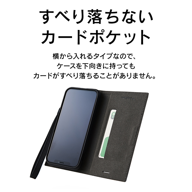 【iPhone11 ケース】耐衝撃フリップノートケース (ブラック)goods_nameサブ画像