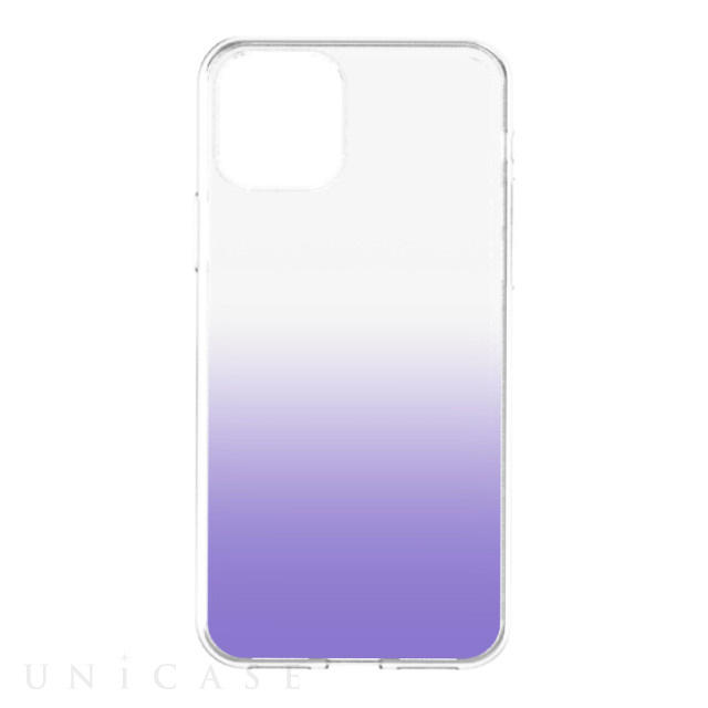 【iPhone11 Pro ケース】[GLASSICA] 背面ガラスケース (クリアパープル)