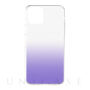 【iPhone11 ケース】[GLASSICA] 背面ガラスケース (クリアパープル)