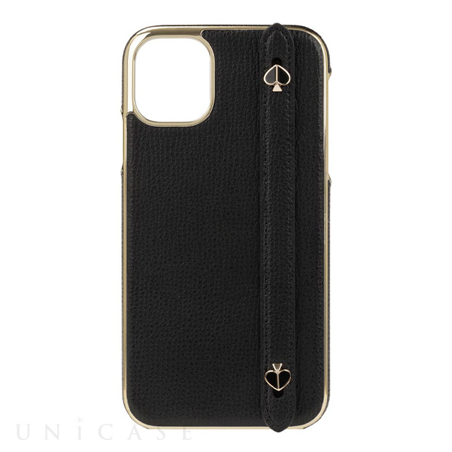 【iPhone11 ケース】INLAY WRAP WITH STRP WITH SPADES -black crumbs