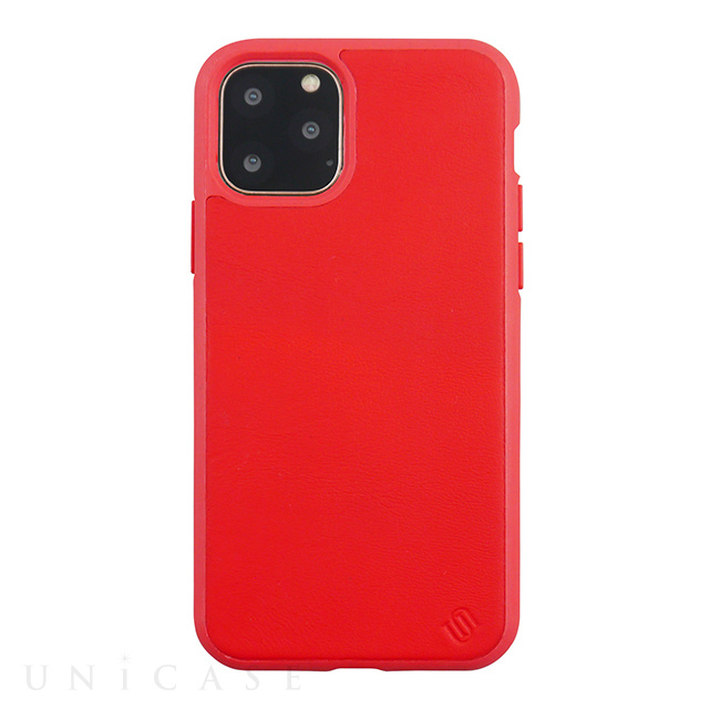 【iPhone11 Pro ケース】100% ECO LEATHER/ECO BACK SHELL CASE (Red)