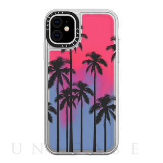 Casetify（ケースティファイ）【iPhone11 ケース】Black Summer Palm Tree / Neon Sand Blue Pink