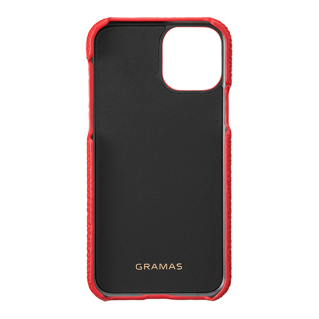 【iPhone11 Pro ケース】Shrunken-Calf Leather Shell Case (Red)goods_nameサブ画像