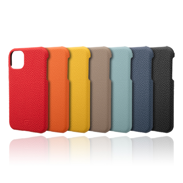 【iPhone11/XR ケース】Shrunken-Calf Leather Shell Case (Orange)サブ画像