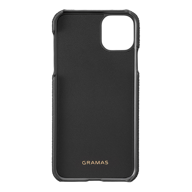【iPhone11 Pro Max ケース】Shrunken-Calf Leather Shell Case (Black)goods_nameサブ画像