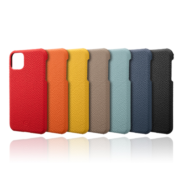【iPhone11 Pro Max ケース】Shrunken-Calf Leather Shell Case (Black)サブ画像