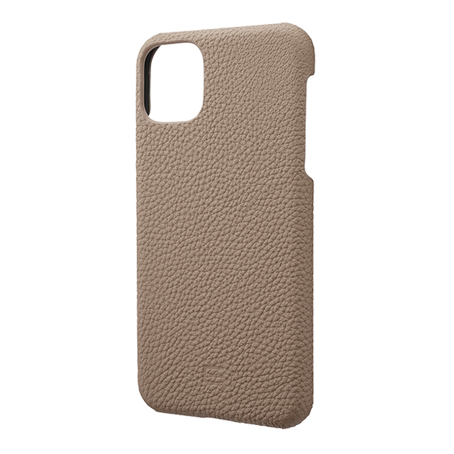 【iPhone11 Pro Max ケース】Shrunken-Calf Leather Shell Case (Taupe)goods_nameサブ画像