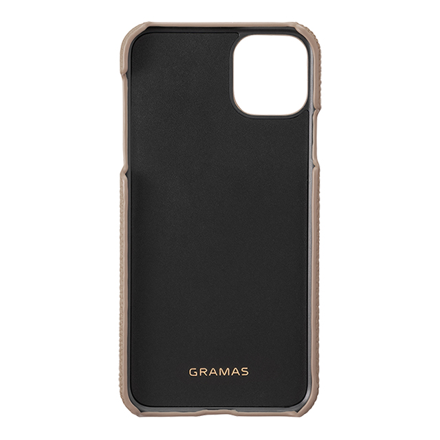 【iPhone11 Pro Max ケース】Shrunken-Calf Leather Shell Case (Taupe)サブ画像