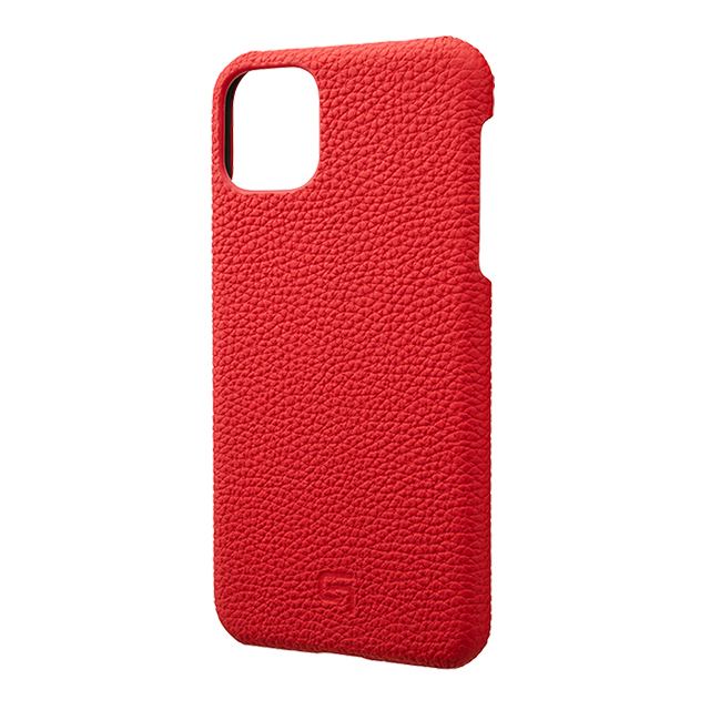 【iPhone11 Pro Max ケース】Shrunken-Calf Leather Shell Case (Red)goods_nameサブ画像