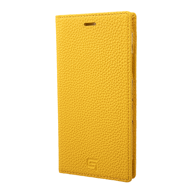 【iPhone11 Pro/XS/X ケース】Shrunken-Calf Leather Book Case (Yellow)サブ画像