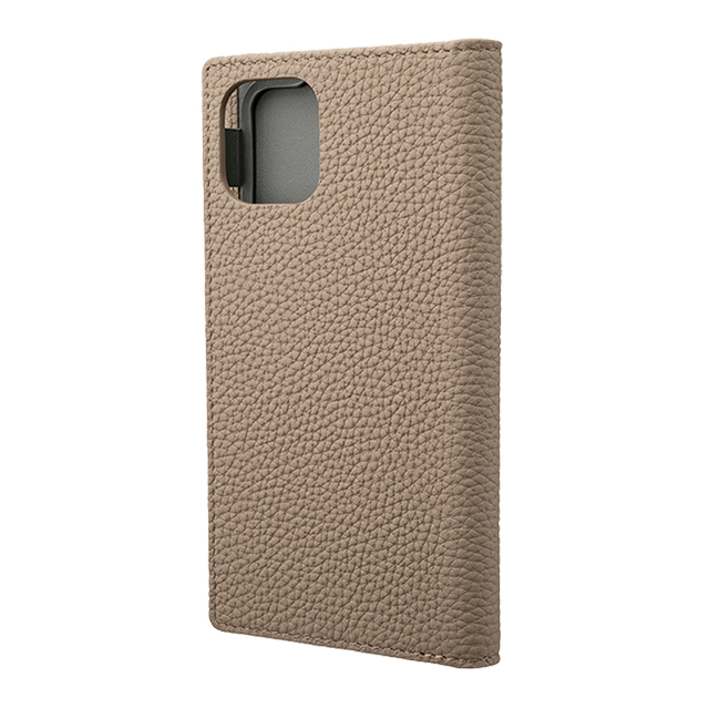 【iPhone11/XR ケース】Shrunken-Calf Leather Book Case (Taupe)サブ画像