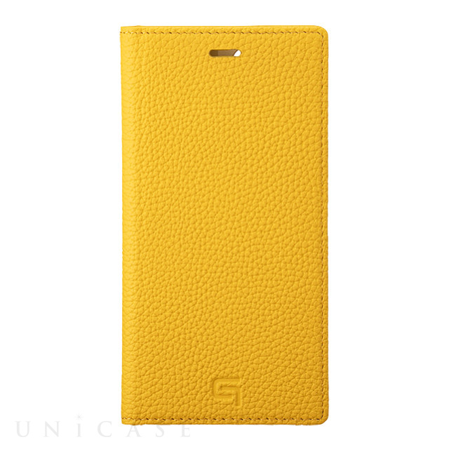 【iPhone11 Pro/XS/X ケース】Shrunken-Calf Leather Book Case (Yellow)