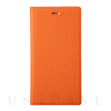 【iPhone11 Pro/XS/X ケース】Shrunken-Calf Leather Book Case (Orange)