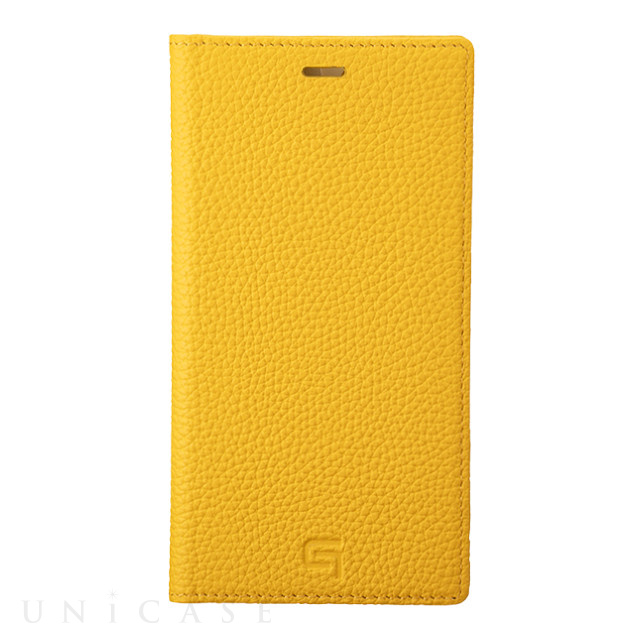 【iPhone11/XR ケース】Shrunken-Calf Leather Book Case (Yellow)