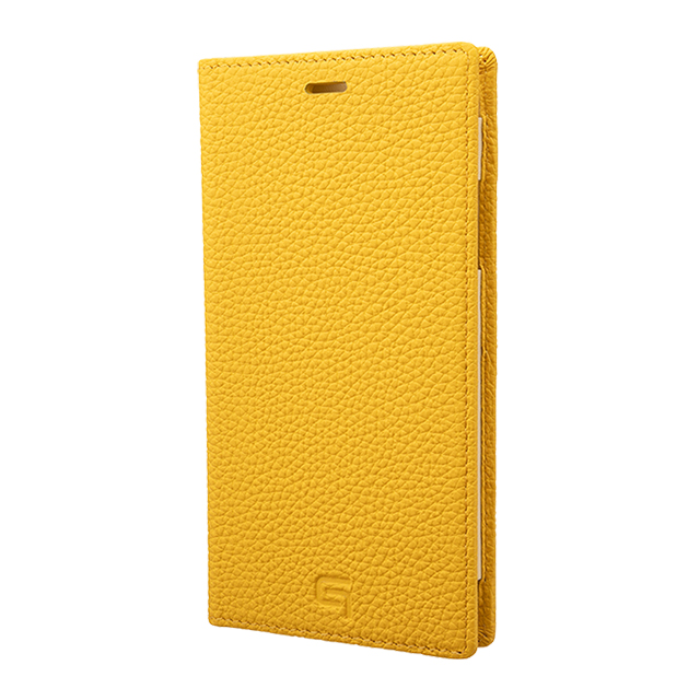【iPhone11/XR ケース】Shrunken-Calf Leather Book Case (Yellow)サブ画像