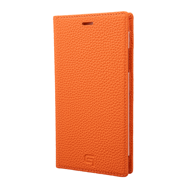 【iPhone11/XR ケース】Shrunken-Calf Leather Book Case (Orange)goods_nameサブ画像