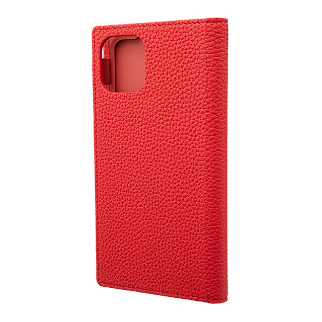 【iPhone11/XR ケース】Shrunken-Calf Leather Book Case (Red)サブ画像