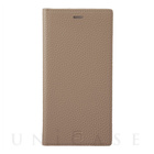 【iPhone11 Pro Max/XS Max ケース】Shrunken-Calf Leather Book Case (Taupe)