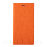 【iPhone11 Pro Max/XS Max ケース】Shrunken-Calf Leather Book Case (Orange)