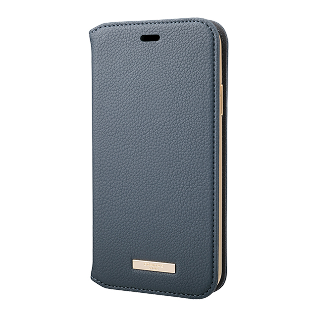 【iPhone11/XR ケース】“Shrink” PU Leather Book Case (Navy)サブ画像