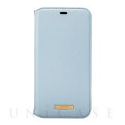 【iPhone11 Pro Max ケース】“Shrink” PU Leather Book Case (Light Blue)