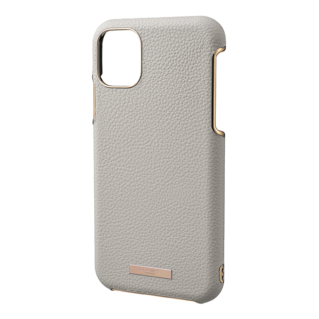 【iPhone11 Pro ケース】“Shrink” PU Leather Shell Case (Greige)サブ画像