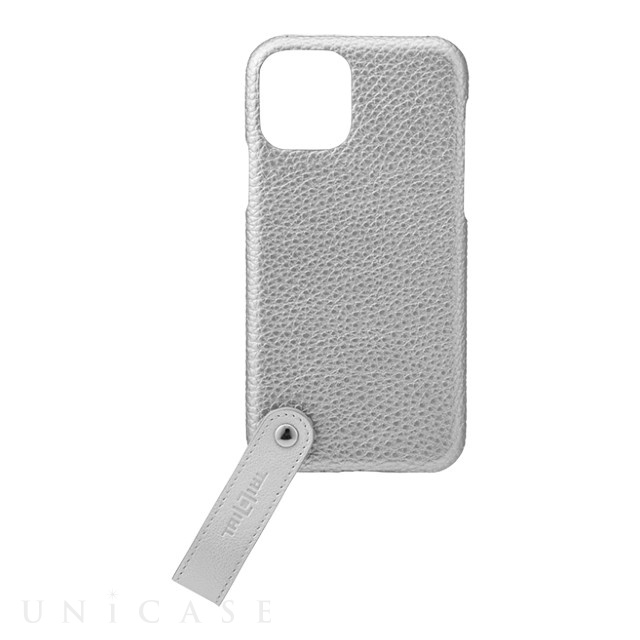 【iPhone11 Pro ケース】“TAIL” PU Leather Shell Case (Silver)