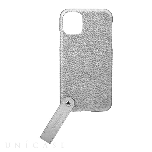 【iPhone11/XR ケース】“TAIL” PU Leather Shell Case (Silver)